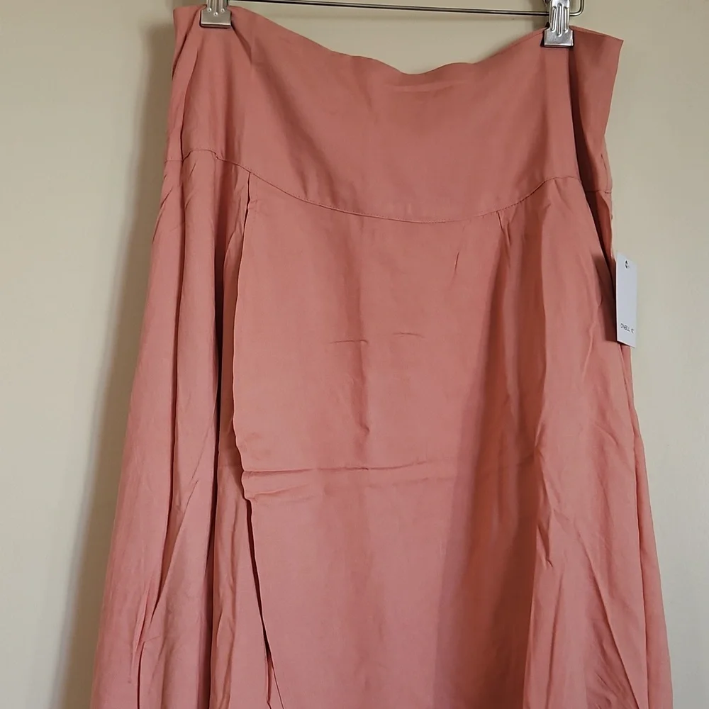 O'Neil Ambrosio Pink High-Low Maxi Skirt High Waist Size Large Lightwaist - Picture 10 of 14